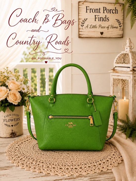 Coach Handbags - Coach Prairie Satchel Green Pebbled Leather Tote Shoulder Bag